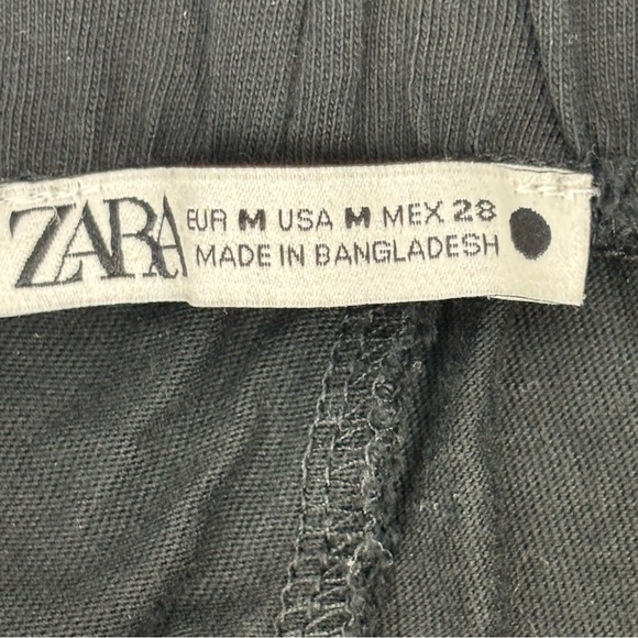 Zara Women’s Casual Lightweight‎ Joggers Black  Size Medium Drawstring Flowy - Picture 6 of 8
